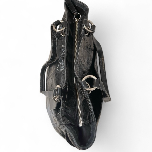 ❤️ Coach Black Patent Leather Gallery North/South Tote F19818 - Picture 7 of 13